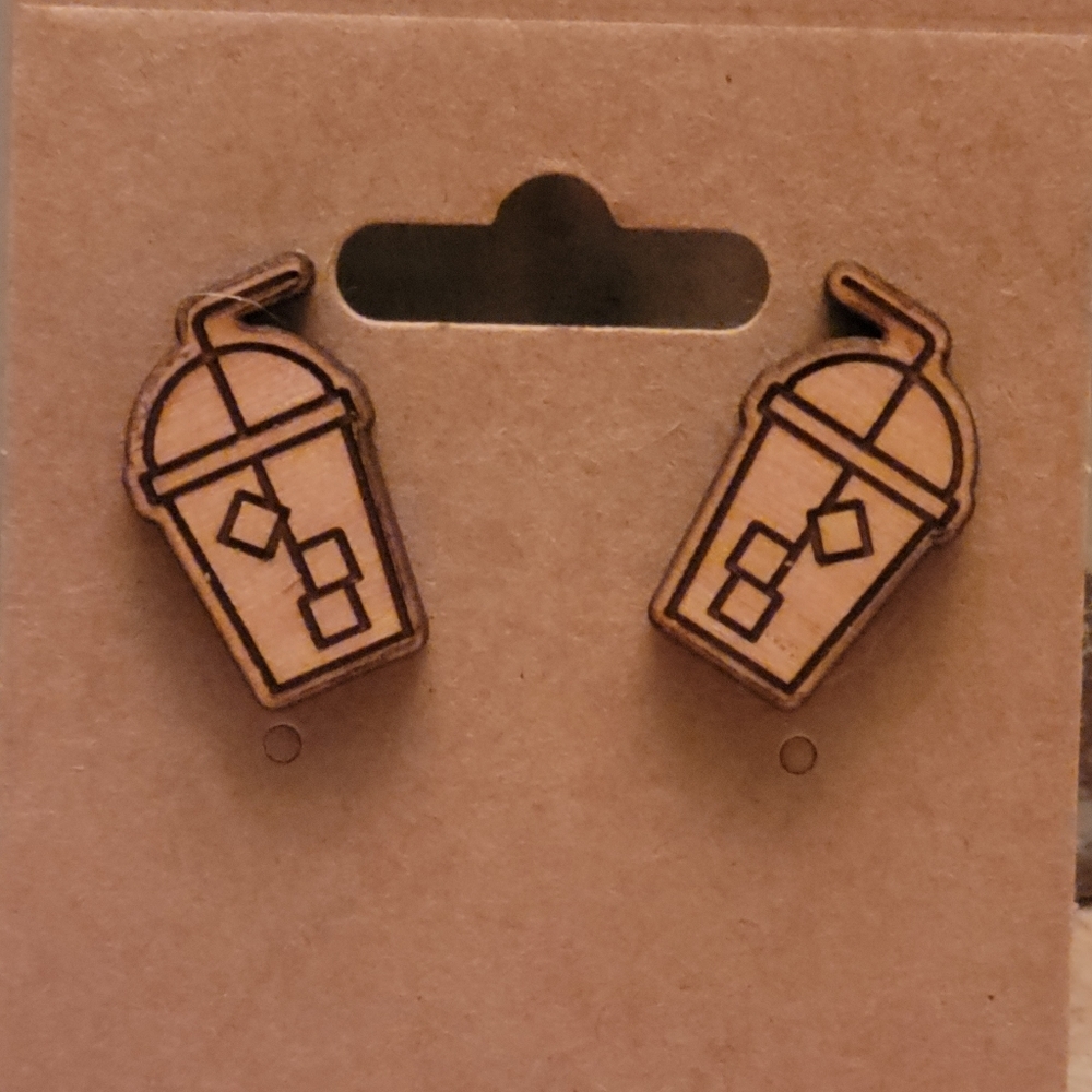 Coffee Earrings - Picture 2 of 2